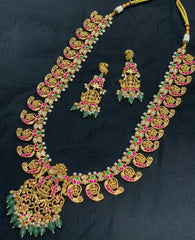 Mango Nakshi Long Haram With Earrings - KH00447