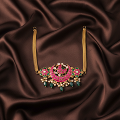 MultiColor Flower and Bird Kundan Choker - KN00575