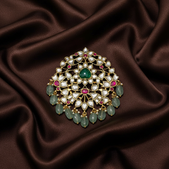 Mozonite flower pendant with back hook - KP00212