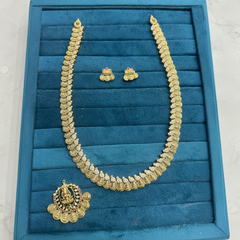 Elegant Gold Replica Kaasu Haram With Detachable Pendant - NH00435