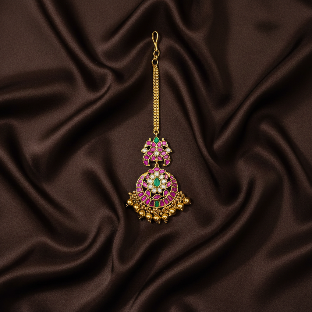 Kempu Mang tika in round Shape - HA00234