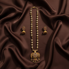 Pendant with Long Mala and jhumki - NH00482