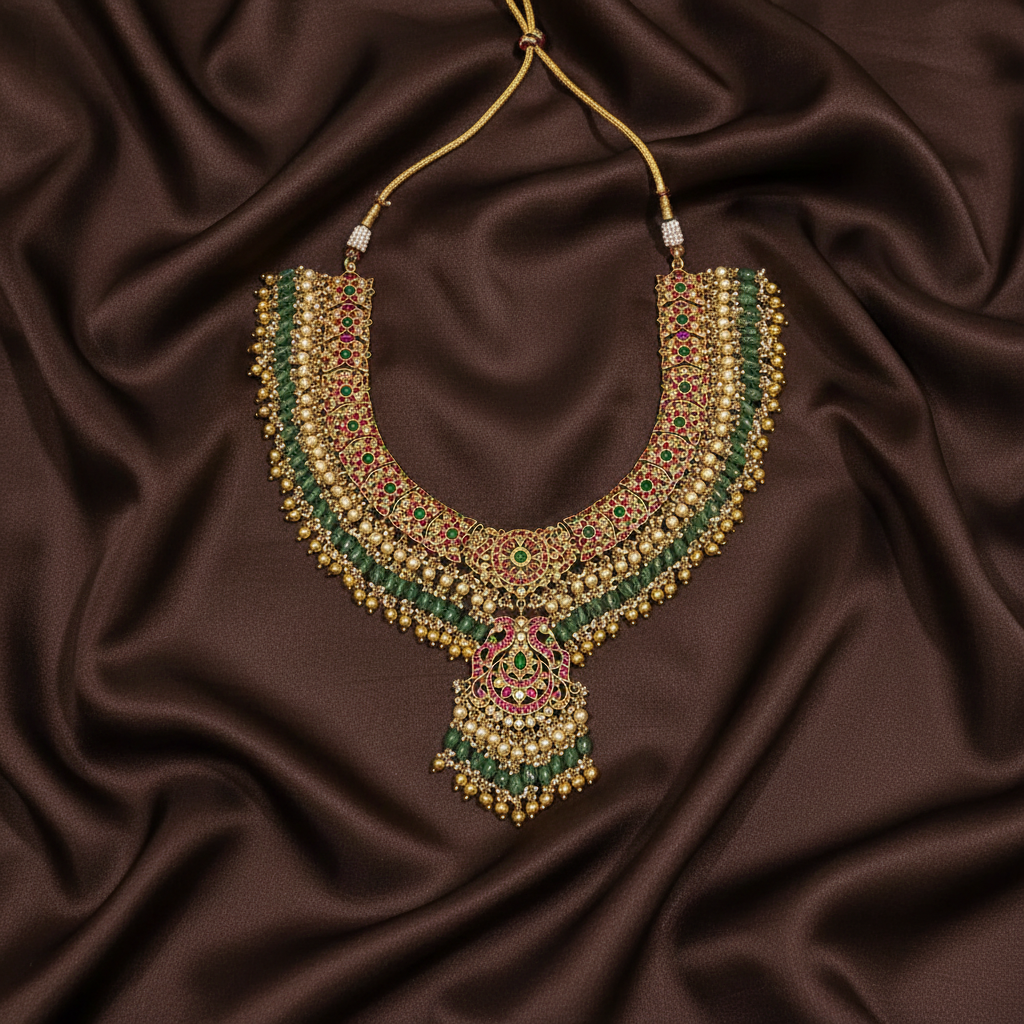 Beautiful Jadau Grand Bridal Necklace -KN0099