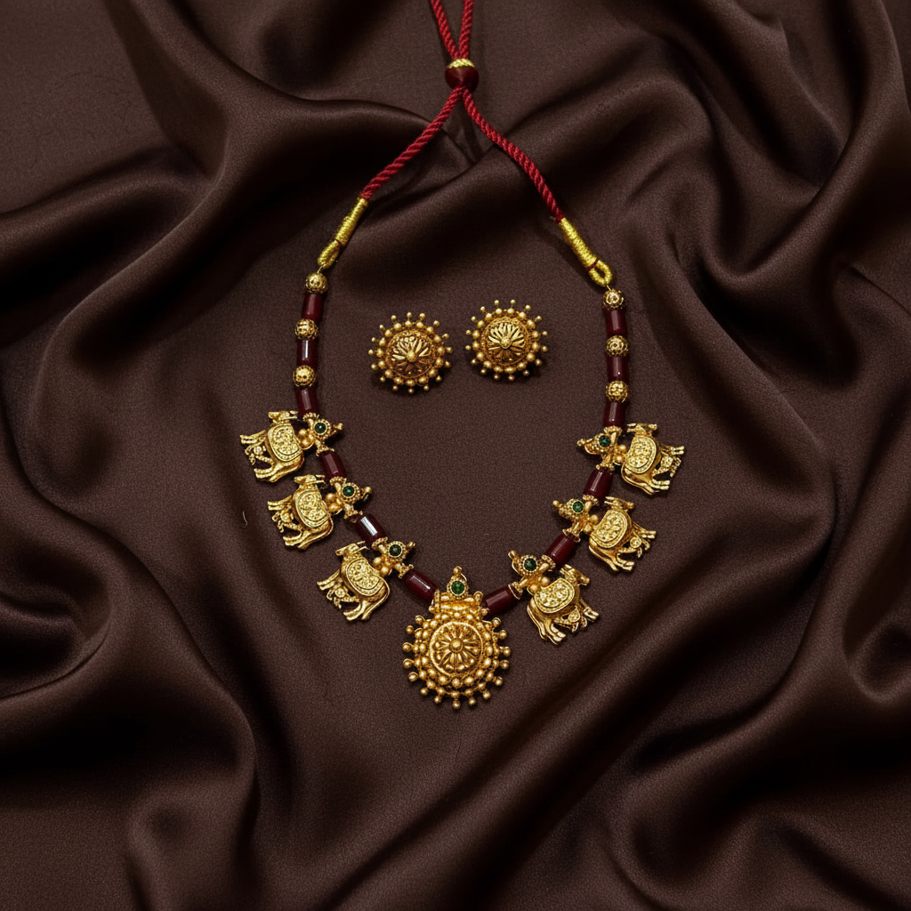 Beautiful Nakshi Pendants with Beads - PB00592