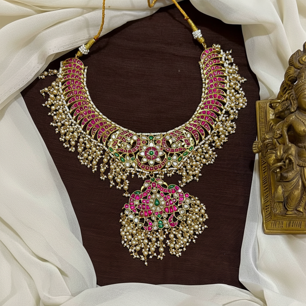 Jadau Guttipusalu Necklace - KN00632