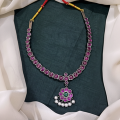 Black metal Real Kempu Necklace - NN00852