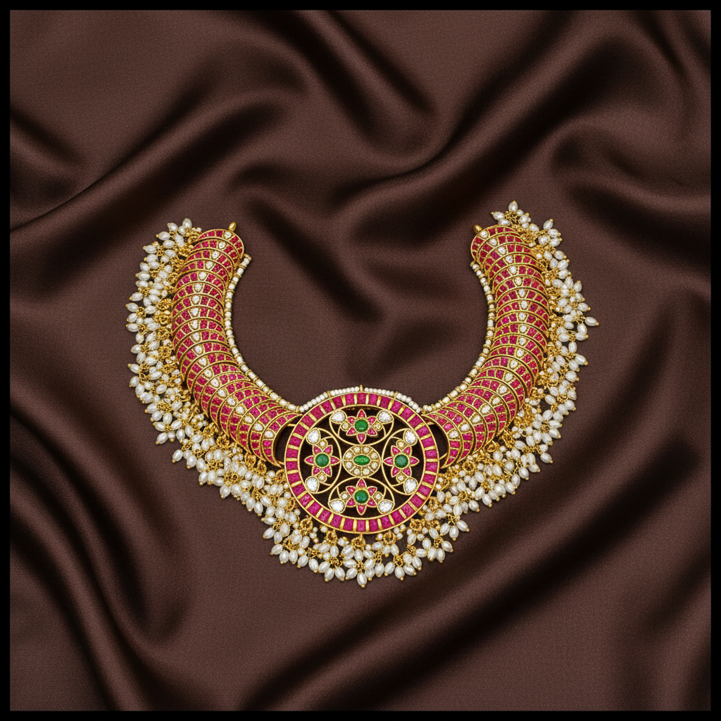Chand Bali Rice Pearl Choker - KN0055