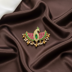 Double Sided Jadau Gandaberunda Pendant - KP00194