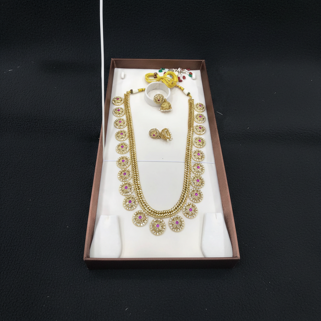 Jadau Bottu Long Haram With Jhumki - KH00373