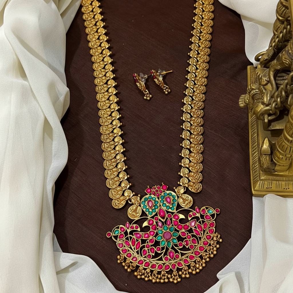 Kaasu Hara With Kempu pendant - NH00451
