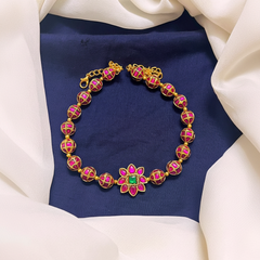 Round ball shape Jadau Necklace - KN00144