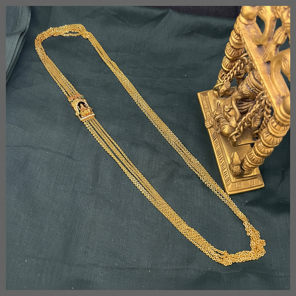 Chandra Haram With Lakshmi Pendant - NH00387