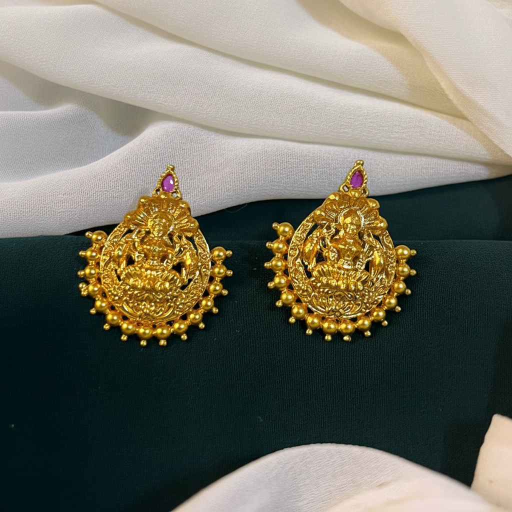 Lakshmi Ruby Nakshi Earring -NE00322