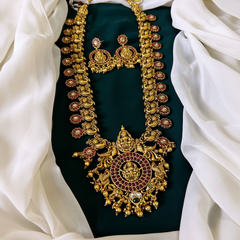 Lakshmi with flower Pendent in Naskhi Haram with Earring - NH0008