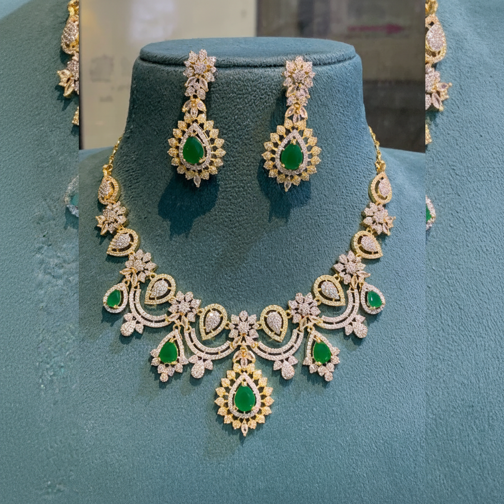 Emerald Designer Daimond Set - DN0033
