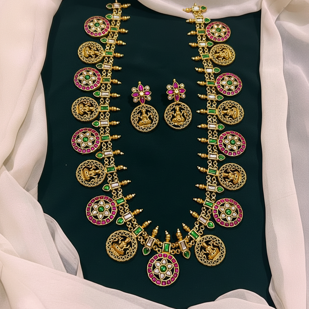Beautiful Jadau Kundan Bottu Haram - KH00268
