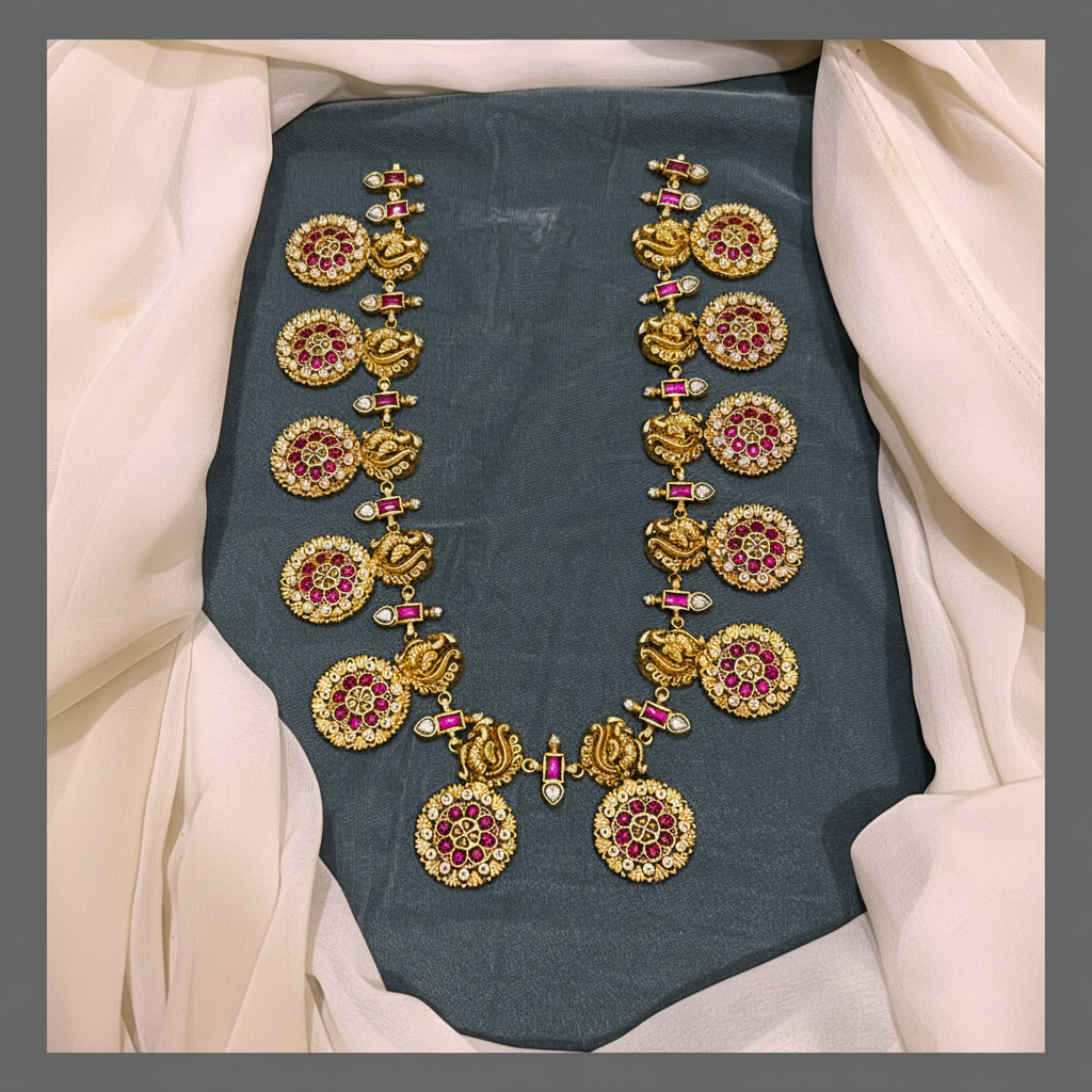 Bottu Haram with Peacock in Kundan - KH00295