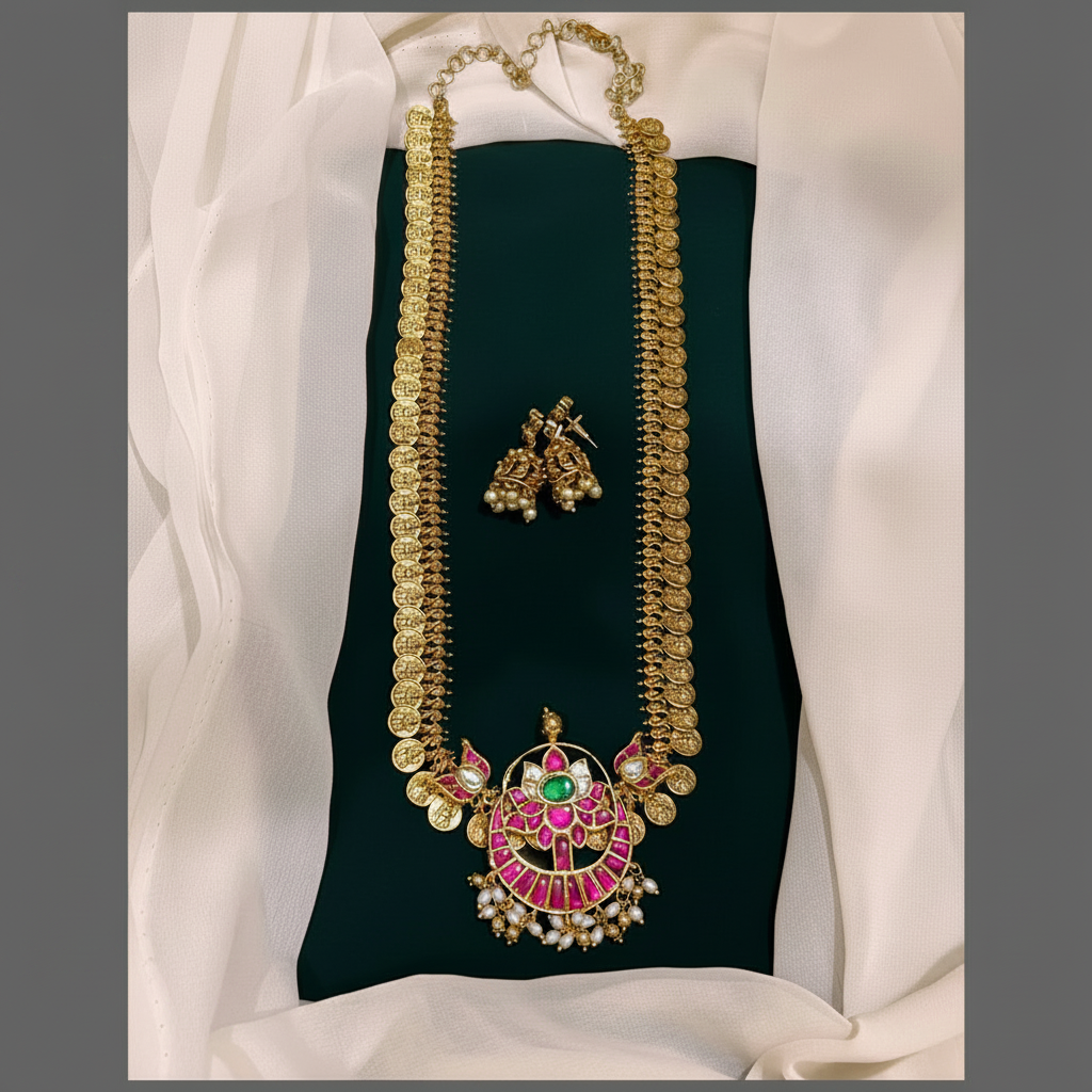 Beautiful Lakshmi Kaasu Haram With Pendent - KH00257