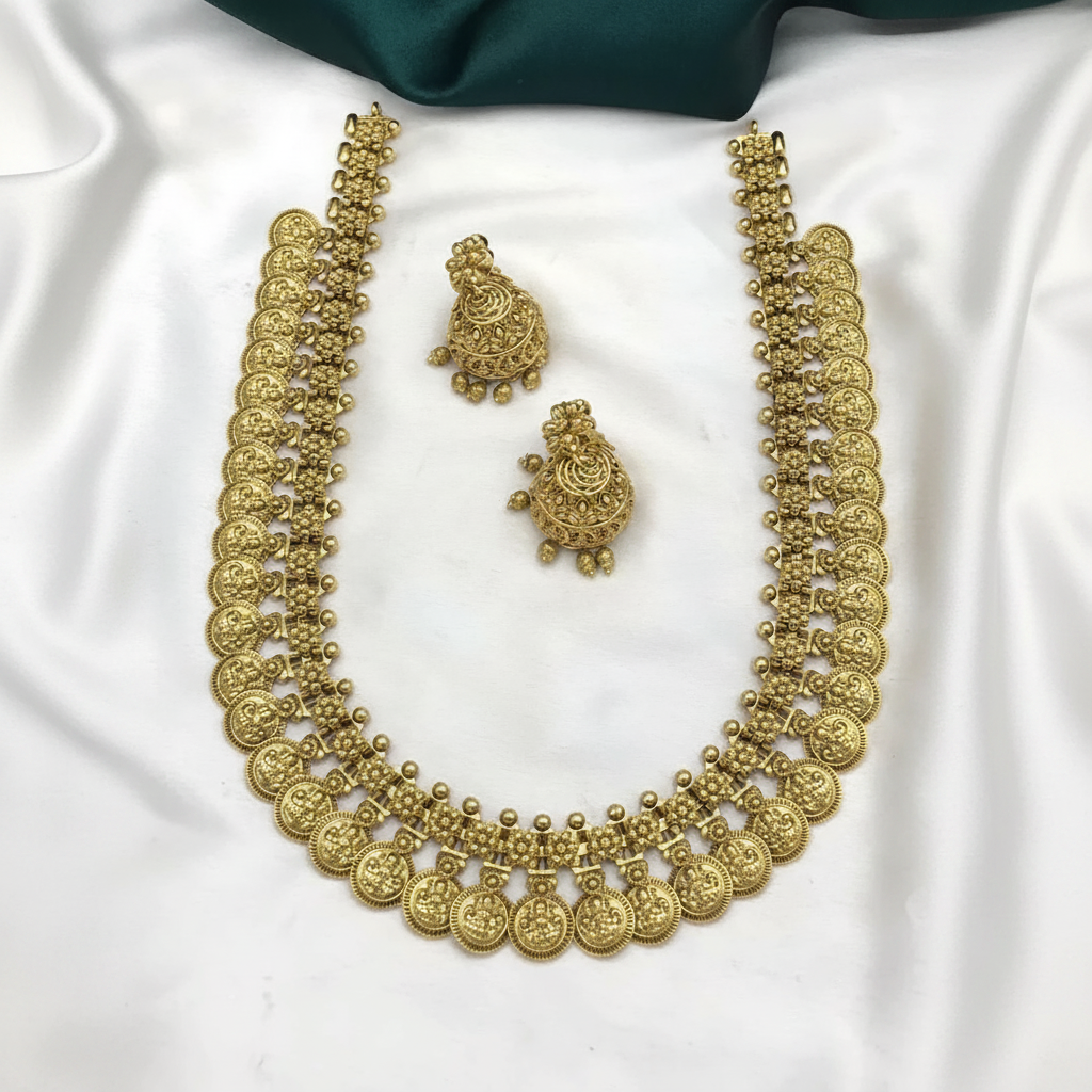 Plain Kaasu With Jhumki - NH00490