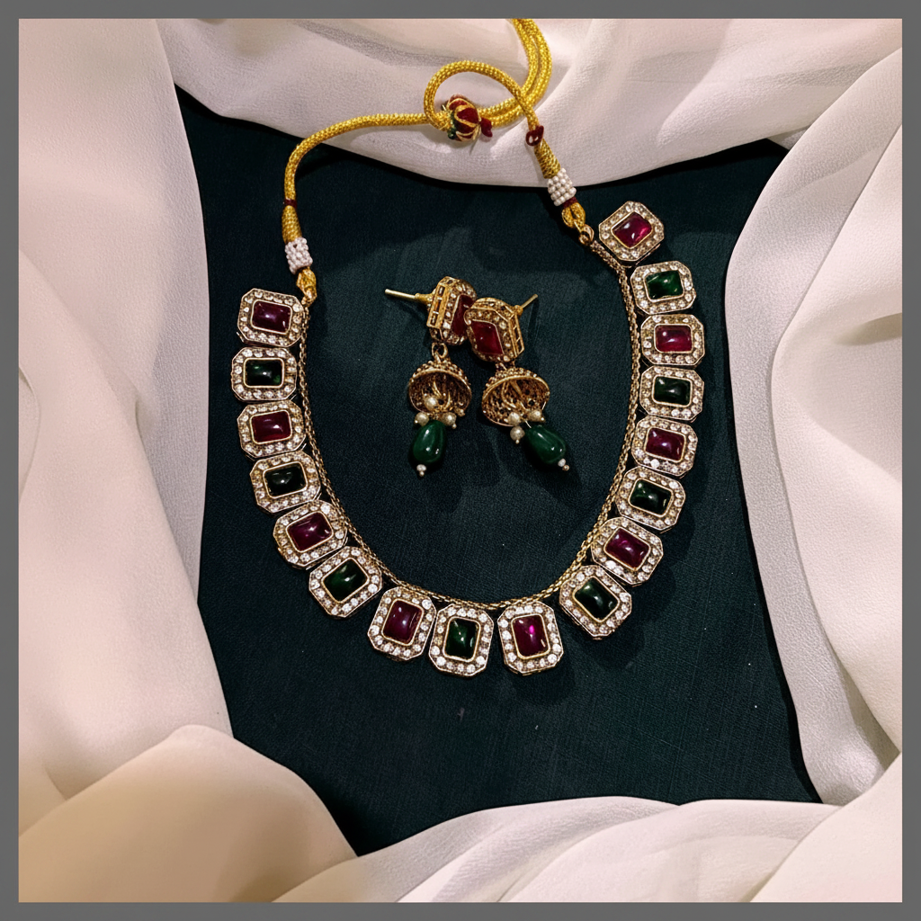 Beautiful Stone Necklace in Victorian - VN00146