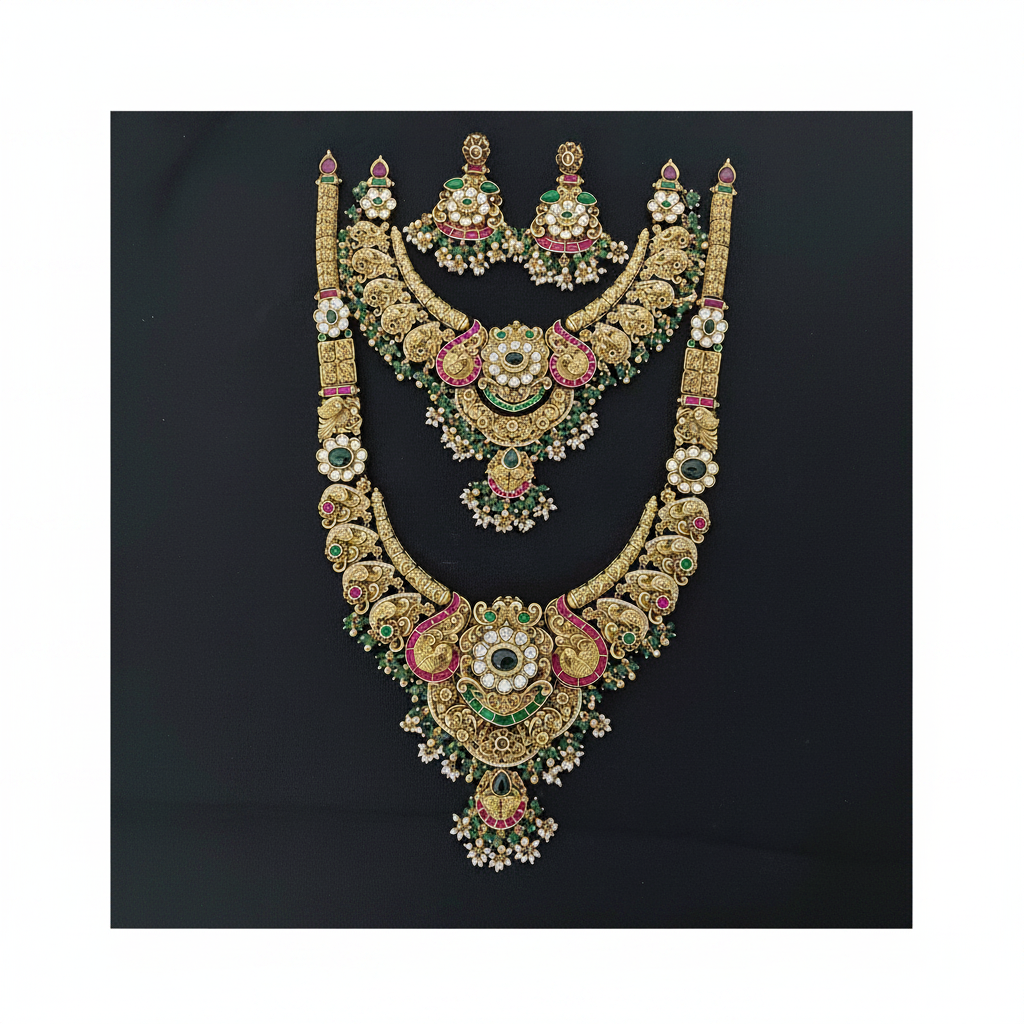 Beautiful Peacock Bridal Combo - BC008