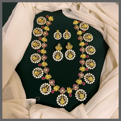 Beautiful Peacock and Lakshmi Kundan Haram - KH00297