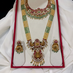 Beautiful Pearl and Kundan Bridal Combo - BC0010