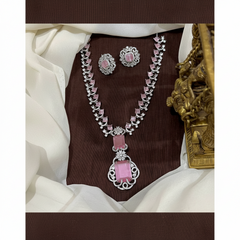 Pink Stone Ambani Set - DN0016
