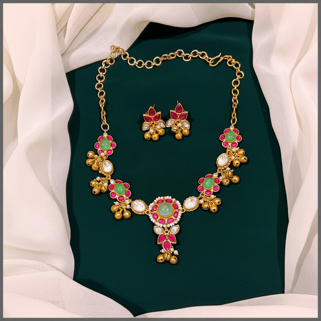 Beautiful Flower Necklace In Victorian - VN0098