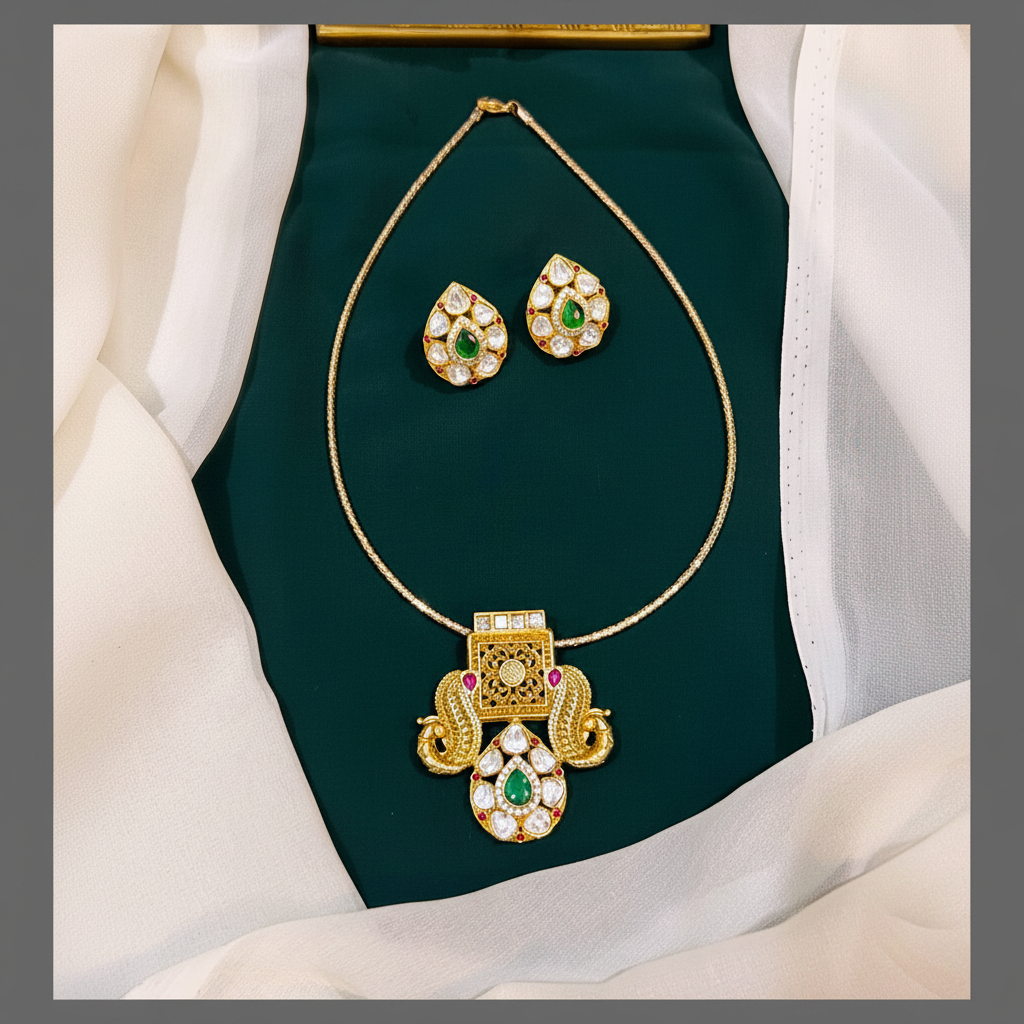 Invisible Chain with Beautiful Pendent in Diamond - DN0031