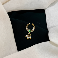 Beautiful Stone Septum Nose Ring in Kundan - NR0016