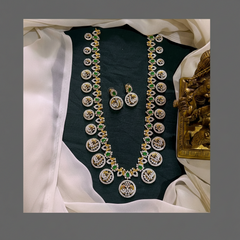 Small Peacock Pendant with White Stone Haram in  Diamond - DH0046