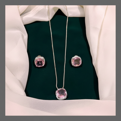 Beautiful Stones Pendent In Diamond Necklace - DN0037