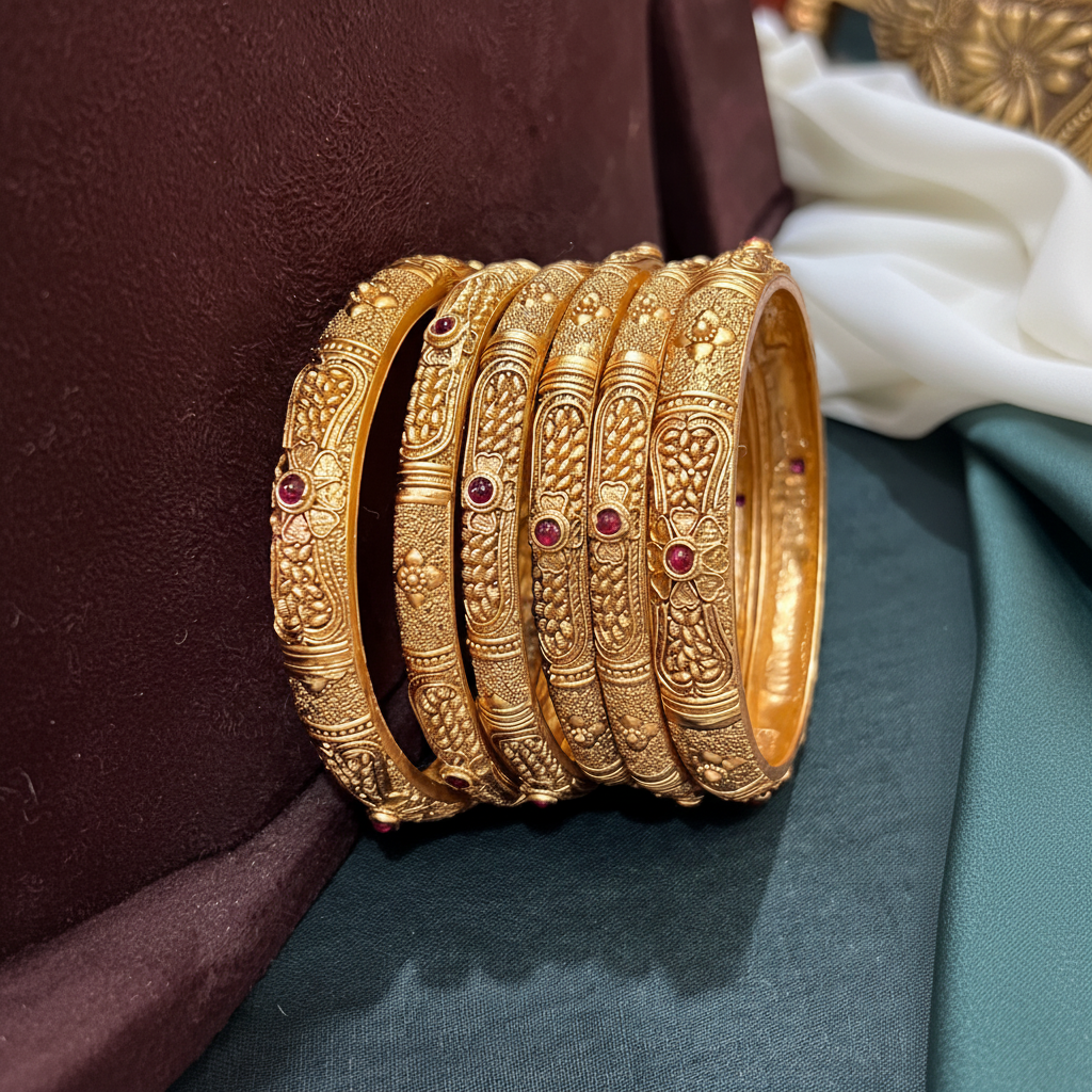 Beautiful Flower Bangles - BG00367