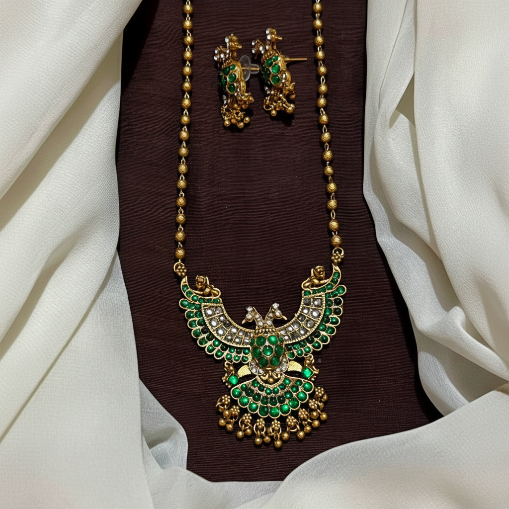 Gandaberunda pendant set With Earrings - NH00492