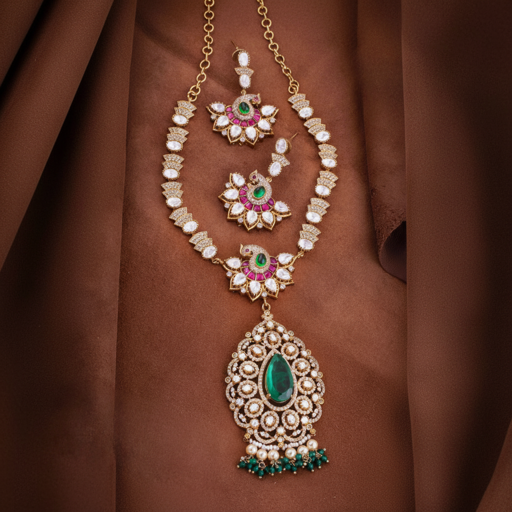 Diamond Necklace Stone is Monzonite - DN0024