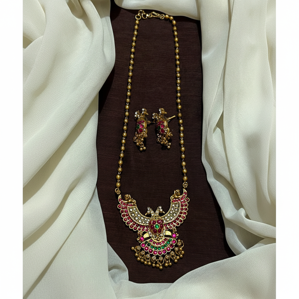 Gandaberunda pendant set With Earrings - NH00492