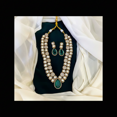 Elegant Victorian Emerald Haram and Earring - VH0041
