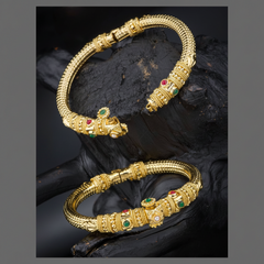 Beautiful Screw Bangles In Nakshi - BG00149
