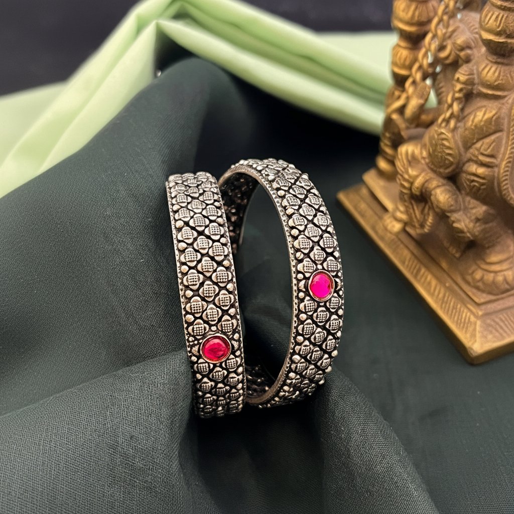 Antique Silver Bangles - BG00417