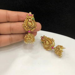 Kundan Stone Nakshi Jhumkis - KE00596