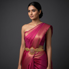 Jadau Screw Openable Gold Replica Waist Belt - WB0017
