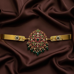 Jadau Big Pendant Waist Belt - WB0013