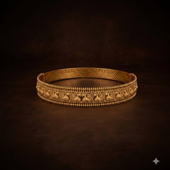 Nakshi Plain Waist Belt In Antique Polish -WB0021