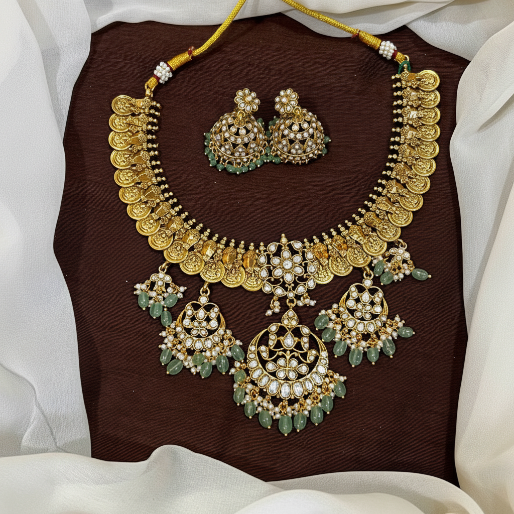 Kaasu In Jadau With Pendants - KN00629