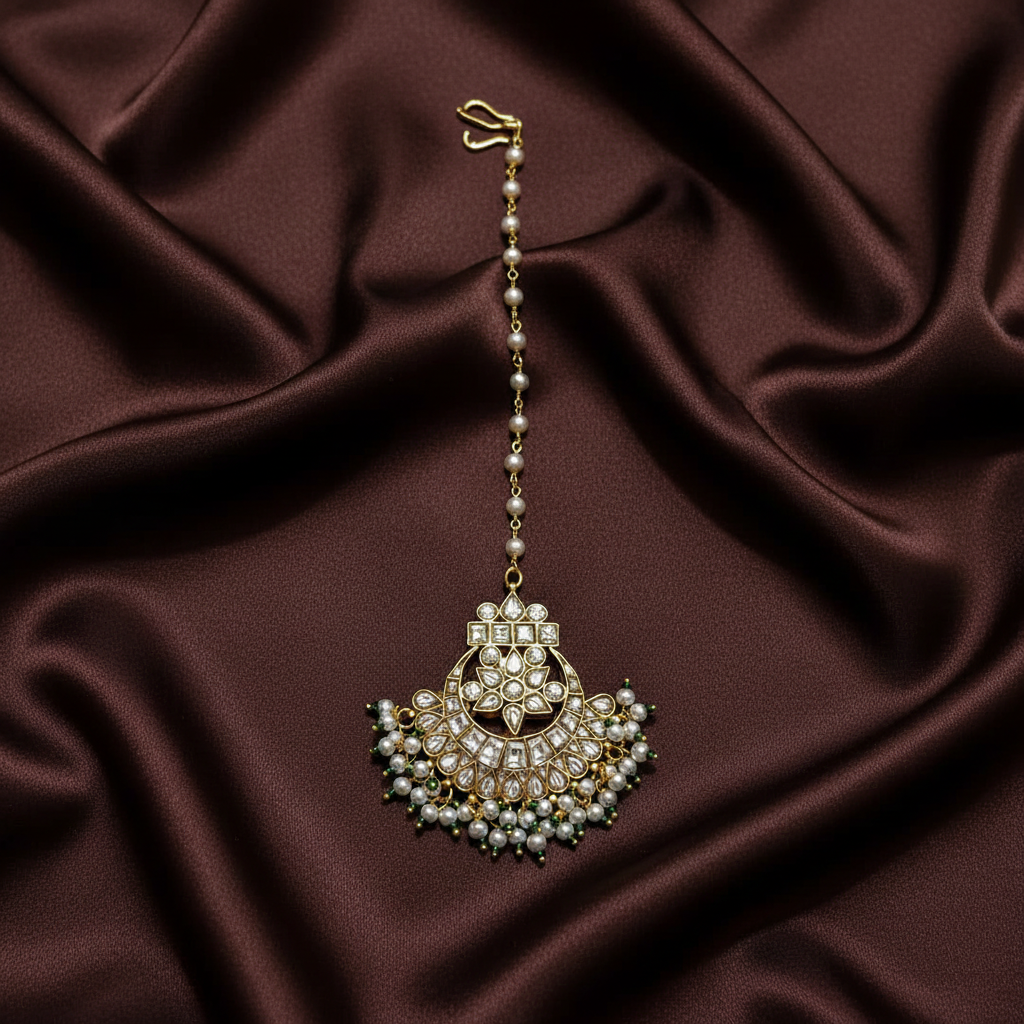 White Stone Jadau Tika - HA00243