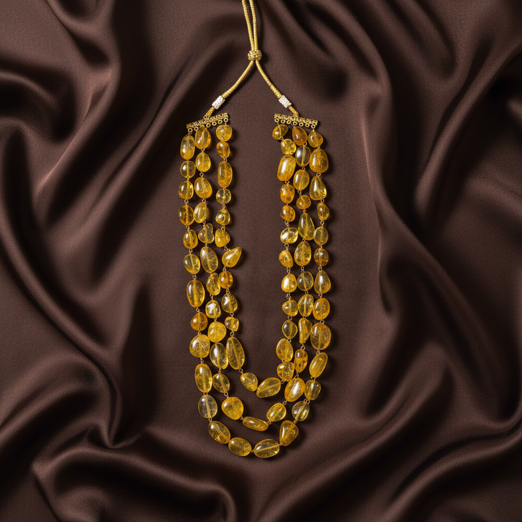 Beautiful 3 liner AD Crystal beads Haram - PB00622
